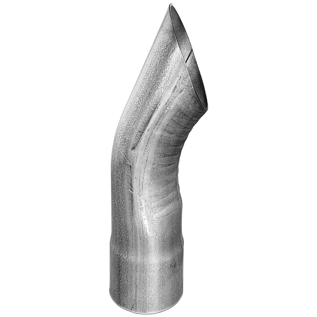 17608 – NICKSON INC Exhaust Tail Pipe Tip, 3 Inch Diameter Aluminized Steel Turndown Angle-Cut 12 Inch Length Without...